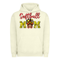 Pigment Pistachio Softball Mom And Afro Messy Bun Mom Urban Hoodie - BundleAndBundleShop