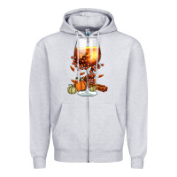 Heather Grey Thanksgiving Fall Zipper Hoodie - FaDigitalArtStudio