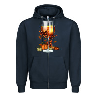 Navy Thanksgiving Fall Zipper Hoodie - FaDigitalArtStudio