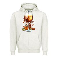 Oatmeal Heather Thanksgiving Fall Zipper Hoodie - FaDigitalArtStudio