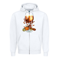 White Thanksgiving Fall Zipper Hoodie - FaDigitalArtStudio