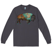Smoke aztec bison Long Sleeve Tee - RanaPortraitStore