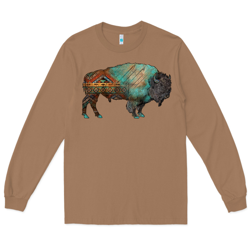 Aztec Bison Long Sleeve Tee by RanaPortraitStore | Teevron