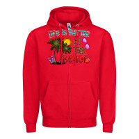 Red life is better at the beach Zipper Hoodie - CowhideDigitalArt