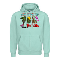 Seafoam life is better at the beach Zipper Hoodie - CowhideDigitalArt