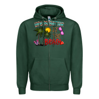 Sports Green life is better at the beach Zipper Hoodie - CowhideDigitalArt