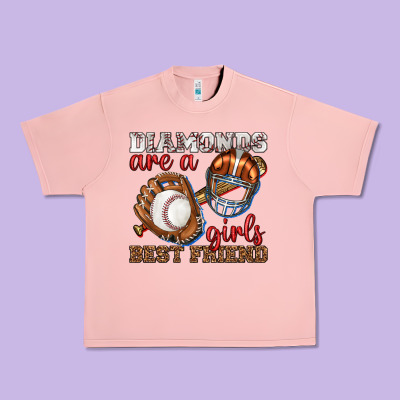 Urban Heavy Tee diamonds are a girls best friend baseball