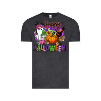 Vintage Black Happy Halloween Vintage Tee - RanaPortraitStore