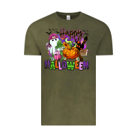 Vintage Olive Happy Halloween Vintage Tee - RanaPortraitStore