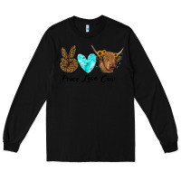 Black peace love cow Long Sleeve Tee - RanaPortraitStore