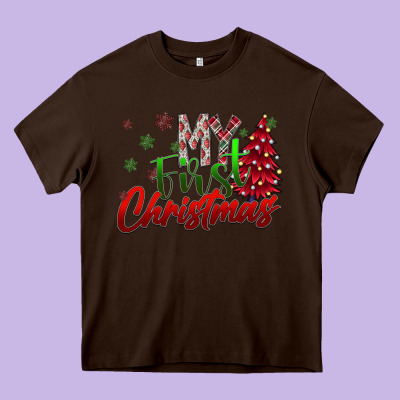 My First Christmas Heavy Core Tee Designed By Sublimationcraftshop