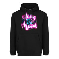 Black neon moon Heavyweight Hoodie - JahusDesignShop