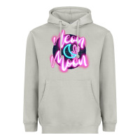 Moon Dust neon moon Heavyweight Hoodie - JahusDesignShop