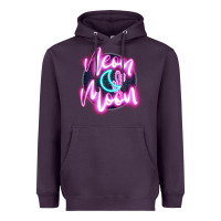 Plum neon moon Heavyweight Hoodie - JahusDesignShop