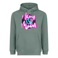 Sage neon moon Heavyweight Hoodie - JahusDesignShop