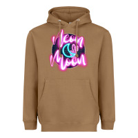 Toasted Coconut neon moon Heavyweight Hoodie - JahusDesignShop