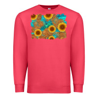 Cardinal sunflower turquoise and  leather background Premium Sweatshirt - Artiststas