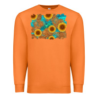 Carrot sunflower turquoise and  leather background Premium Sweatshirt - Artiststas