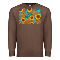 Chestnut sunflower turquoise and  leather background Premium Sweatshirt - Artiststas