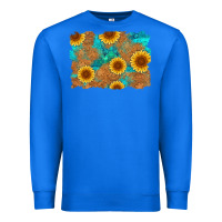 True Royal sunflower turquoise and  leather background Premium Sweatshirt - Artiststas