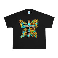 Black faith sunflower cross Urban Heavy Tee - Zillion Design Studio