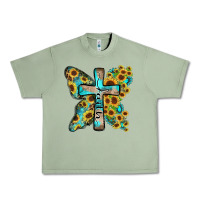 Oil Green faith sunflower cross Urban Heavy Tee - Zillion Design Studio