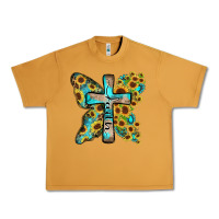 Peanut Butter faith sunflower cross Urban Heavy Tee - Zillion Design Studio