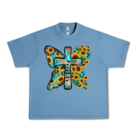 Pebble Blue faith sunflower cross Urban Heavy Tee - Zillion Design Studio