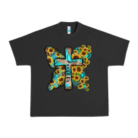 Pigment Black faith sunflower cross Urban Heavy Tee - Zillion Design Studio