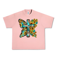 Salmon faith sunflower cross Urban Heavy Tee - Zillion Design Studio