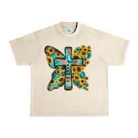 Sandshell faith sunflower cross Urban Heavy Tee - Zillion Design Studio