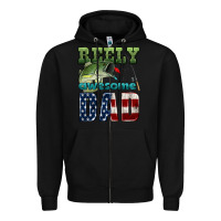Black reely awesome dad Zipper Hoodie - HRA Design Shop