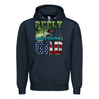 Navy reely awesome dad Zipper Hoodie - HRA Design Shop