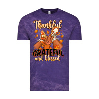 Cloud Purple Thankful grateful and Blessed black boy sneakers Vintage Tee - RanaPortraitStore