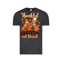 Vintage Black Thankful grateful and Blessed black boy sneakers Vintage Tee - RanaPortraitStore