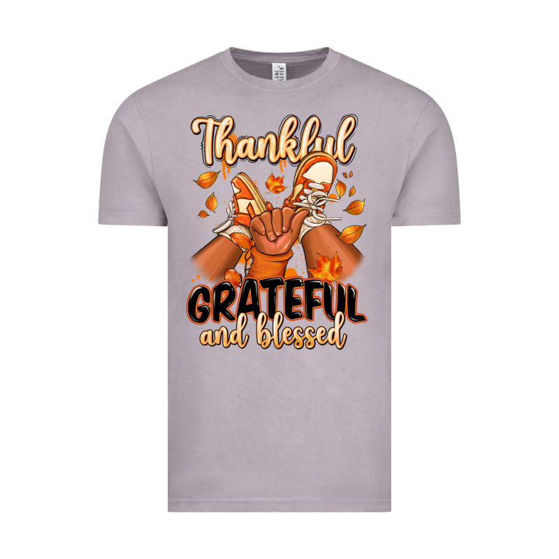 Thankful Grateful And Blessed Black Boy Sneakers Vintage Tee by RanaPortraitStore | Teevron