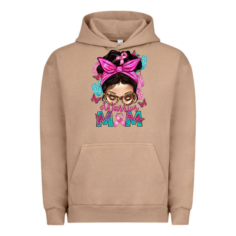 Warrior Mom Messy Bun With Flowers Urban Hoodie by BundleAndBundleShop | Teevron