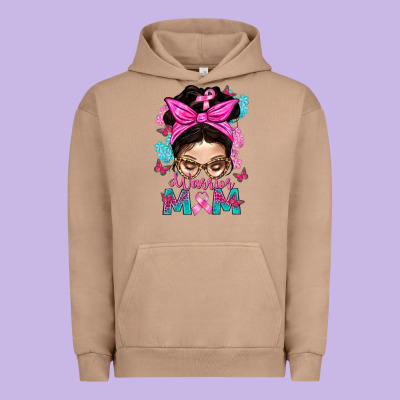Warrior Mom Messy Bun With Flowers Urban Hoodie Designed By Bundleandbundleshop