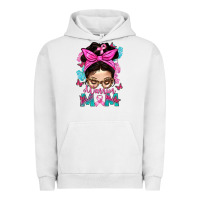 Pigment Lunar Rock Warrior Mom Messy Bun With Flowers Urban Hoodie - BundleAndBundleShop