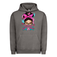Pigment Tornado Warrior Mom Messy Bun With Flowers Urban Hoodie - BundleAndBundleShop