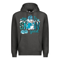 Charcoal Heather up to snow good and cute snowman Premium Hoodie - NancyCooperArtShop