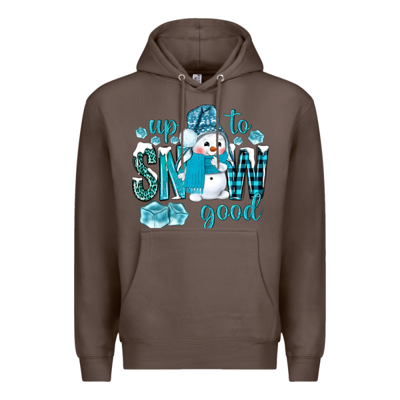 Up To Snow Good And Cute Snowman Premium Hoodie by NancyCooperArtShop | Teevron