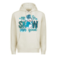 Oatmeal Heather up to snow good and cute snowman Premium Hoodie - NancyCooperArtShop