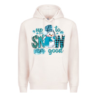 Pale Pink up to snow good and cute snowman Premium Hoodie - NancyCooperArtShop
