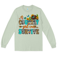 Matcha a country girl can survive Long Sleeve Tee - Zillion Design Studio