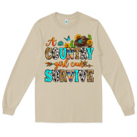 Mushroom a country girl can survive Long Sleeve Tee - Zillion Design Studio