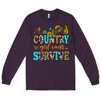 Plum a country girl can survive Long Sleeve Tee - Zillion Design Studio