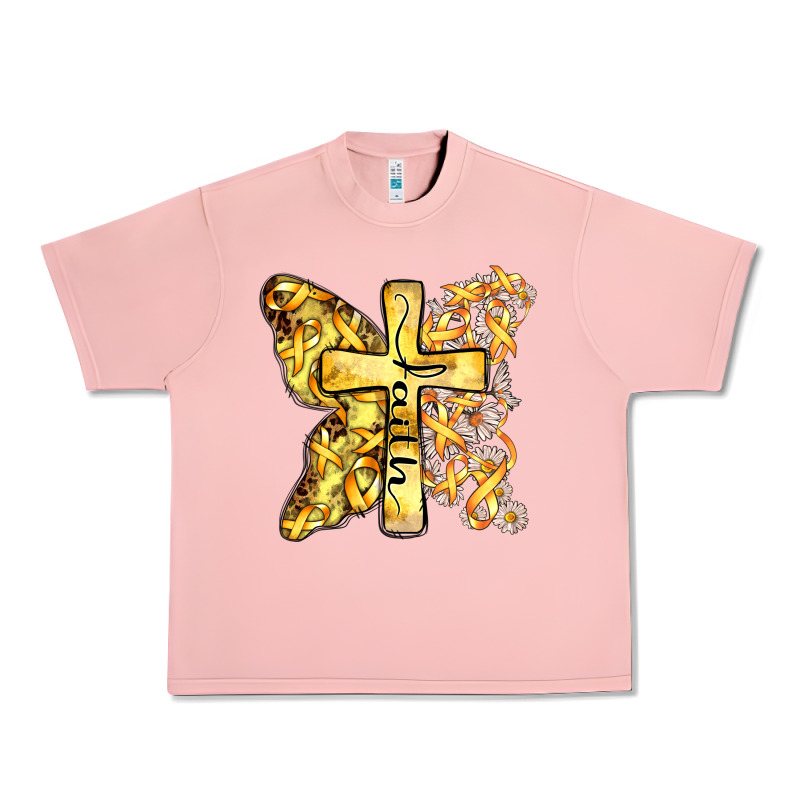 Faith Child Cancer Cross Urban Heavy Tee by Zillion Design Studio | Teevron