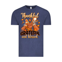 Vintage Denim Thankful grateful and Blessed black baby girl Vintage Tee - RanaPortraitStore
