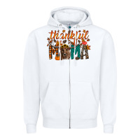 White thankful mama longhorn Zipper Hoodie - RacoonDesign
